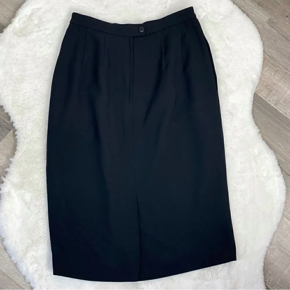 Kasper Pencil Suit Skirt‎ Black 6